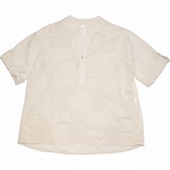 Póló •MONDAY••Italy• 4014 Virágos-hímzett pamutnői póló