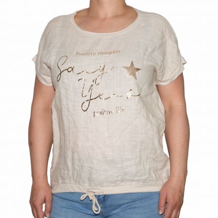 Póló •MONDAY••Italy• 1091 Bézs lenes felső