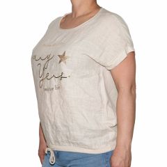 Póló •MONDAY••Italy• 1091 Bézs lenes felső