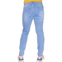 Nadrág M. Sara Denim 5920 Super Straight Light Blue Stretch Denim