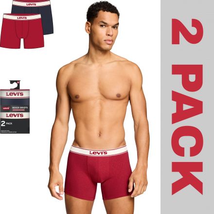 Alsónemű Levi's® Men VNTG HTR Navy 2xR Organic Cotton Boxer Brief 701238003005