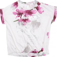 Póló •MONDAY••Italy• 1172 Good Morning bordó virágmintás női póló