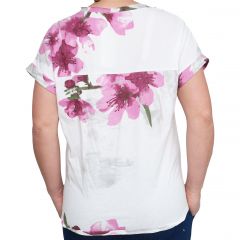 Póló •MONDAY••Italy• 1172 Good Morning bordó virágmintás női póló