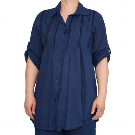 Ing •MONDAY••Italy• Maruggio Natural pamut sötétkék ing Ing •MONDAY••Italy• Maruggio Natural pamut sötétkék ing