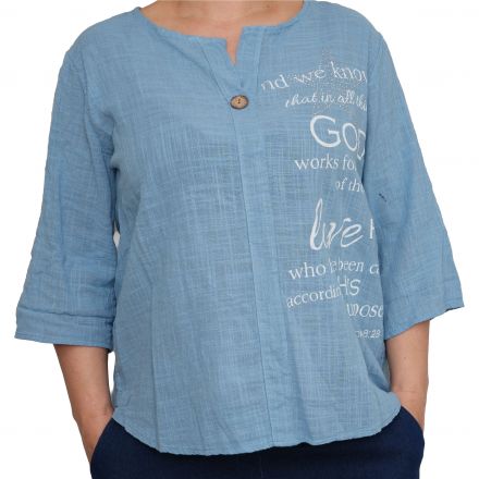 Póló •MONDAY••Italy• 40149 We know pamut kék női póló