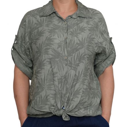 Ing •MONDAY••Italy• 6883 Anyagában mintás organikus pamut keki ing Ing •MONDAY••Italy• 6883 Anyagában mintás organikus pamut keki ing