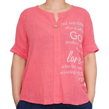 Póló •MONDAY••Italy• 40149 We know pamut piros női póló