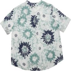 Póló •MONDAY••Italy• 40159 Természetes pamut zöld virágos nőipóló