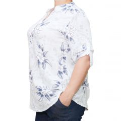 Póló •MONDAY••Italy• Lenes női pamutpóló kék