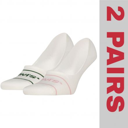 Zokni Levi's® Low Rise Sport Off White Invisible Footie Socks 2 Pack 701219508022