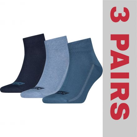 Zokni Levi's® Quarter Socks 3x Navy Pack 701224673015