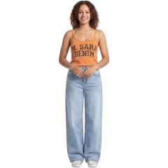 Nadrág M. Sara Denim 3135 Comfortable Wide Leg Stretch Denim