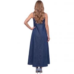 Ruha •MONDAY••Italy• 136 Deep Blue Stretch Denim Dress