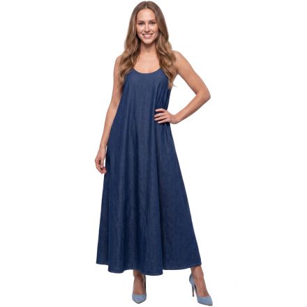 Ruha •MONDAY••Italy• 136 Deep Blue Stretch Denim Dress