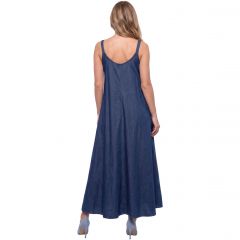 Ruha •MONDAY••Italy• 136 Deep Blue Stretch Denim Dress