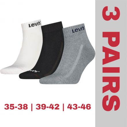 Zokni Levi's® Uni Mid Cut Orange Tab 3xBGW Pack 701239474003