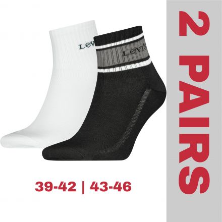 Zokni Levi's® Mid Cut Stacked Sceipt Logo 2xWB Pack 701241857001