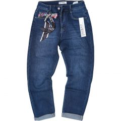 Nadrág M. Sara Denim 1332 Mom Dark Blue Rodeo