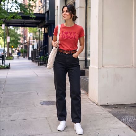 Nadrág M. Sara Denim 7210 Straight SuperStrertch Twill